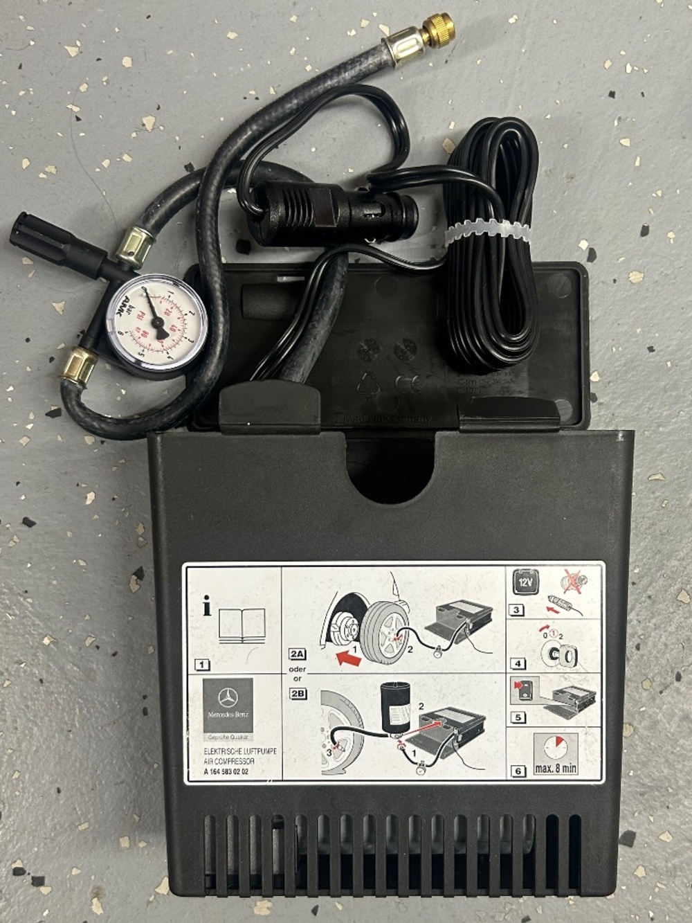 MERCEDES BENZ AIR COMPRESSOR‎ A1645830202 Trunk Spare Tire Air Pump OEM